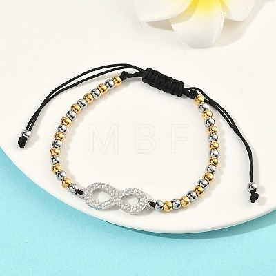 304 Stainless Steel Infinity Link Bracelets BJEW-F534-01GP-01-1