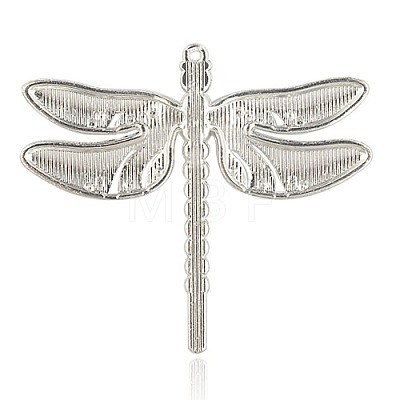 Platinum Alloy Enamel Dragonfly Big Pendants ENAM-J033-04P-1