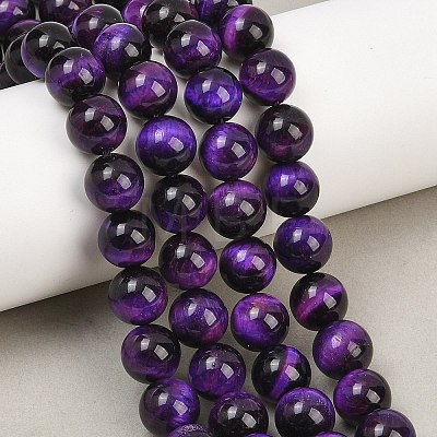 Natural Tiger Eye Beads Strands G-S259-03A-10mm-1