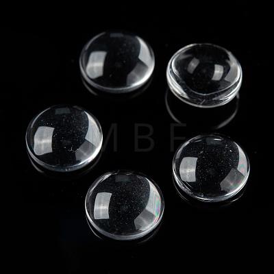 Transparent Glass Cabochons X-GGLA-R026-10mm-1