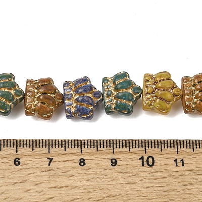Painted Glass Beads Strands GLAA-H042-01-1