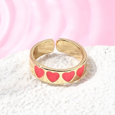 Brass Cuff Open Rings RJEW-C164-01A-G-1