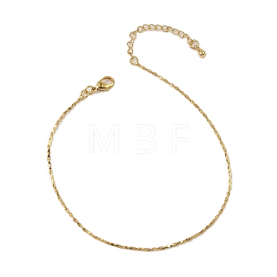 Brass Link Chain Bracelets for Women BJEW-G735-06G-1