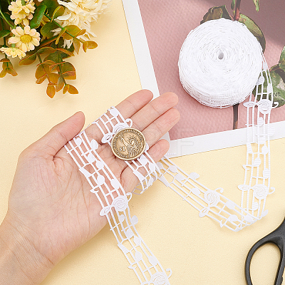 Hollow Lace Embossing Ribbon Tape DIY Sewing Wedding Decoration Accessories OCOR-WH0020-10-1