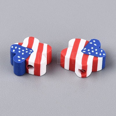 Independence Day Handmade Polymer Clay Beads CLAY-Q253-11A-1