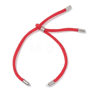 Nylon Round Cord Slider Bracelet Makings AJEW-JB01516-01-1