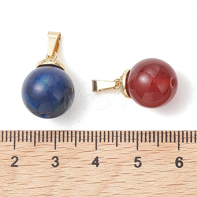 4Pcs 4 Styles Natural Lapis Lazuli & Carnelian & Tiger Eye & Picture Jasper Pendants PALLOY-JF05228-1