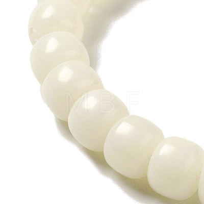 White Jade Bodhi Root Round Beaded Stretch Bracelets BJEW-B080-17-1