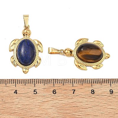 Natural & Synthetic Mixed Stone Pendants PALLOY-JF05695-01-1