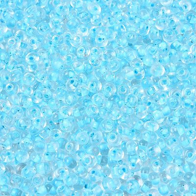 6/0 Inside Colours Transparent Glass Seed Beads SEED-T007-07E-1