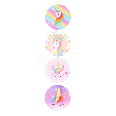 8 Styles Horse Paper Stickers X-DIY-L051-008-1