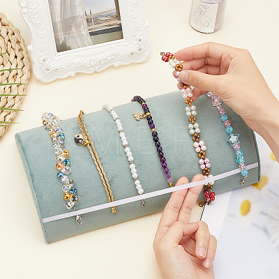 Velvet Bracelet Organizer Display Stands BDIS-WH0006-008-1