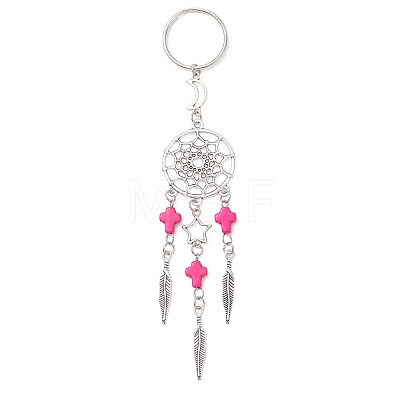 Alloy & Synthetic Turquoise Keychains KEYC-JKC01458-1