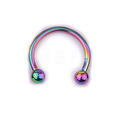 303 Stainless Steel Circular/Horseshoe Barbell Nose Rings WG86D19-11-1