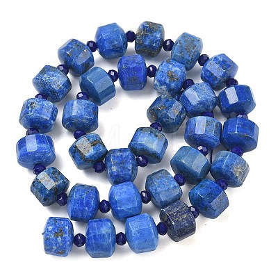 Natural Lapis Lazuli Beads Strands G-G453-G06-7x12mm-1