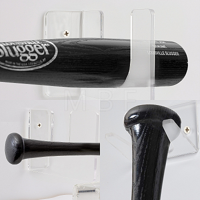 Fingerinspire 2 Sets 2 Styles Acrylic Baseball Bat Racks Set ODIS-FG0001-33-1