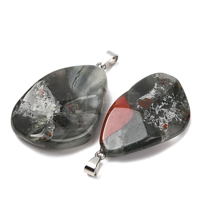 Natural African Bloodstone Pendants GG-K002-05D-1