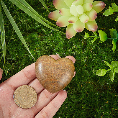Sandalwood Wooden Heart Display Decorations AJEW-WH20054-222B-1