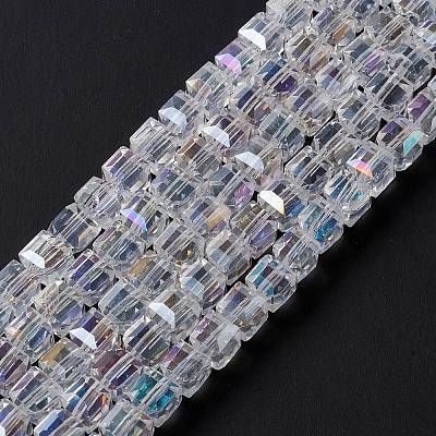Electroplate Glass Beads Strands LS-EGLA-D018-8x8mm-01-1