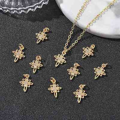 SHEGRACE Brass Clear Cubic Zirconia Charms XGRQ4G263-697G-1