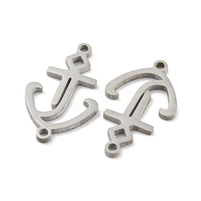 304 Stainless Steel Connector Charms STAS-P344-10P-1