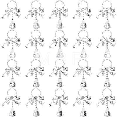 20Pcs Alloy Chemistry Theme Keychains KEYC-SC00040-1