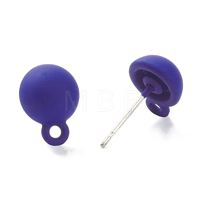 Spray Painted Alloy Stud Earrings Findings FIND-I015-A03-1