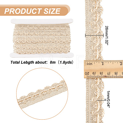  8M Polyester Curtain Lace Trimmer Ribbon DIY-NB0008-30A-1