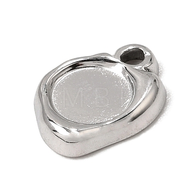 304 Stainless Steel Pendant Cabochon Settings SA-CBA9B1E-01C-P-1