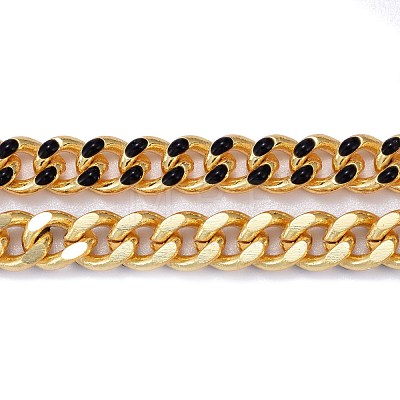 Two Tone Handmade Brass Curb Chains CHC-I035-01G-06-1