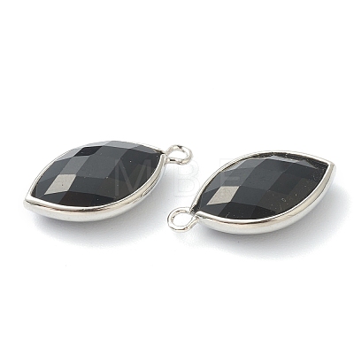 Natural Obsidian Pendants G-B009-01P-E-1