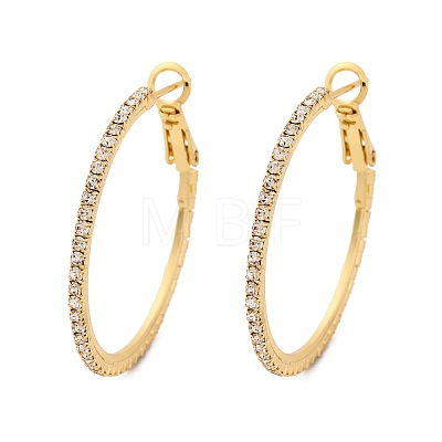 Brass Micro Pave Cubic Zirconia Stud Earrings EJEW-R025-32G-1
