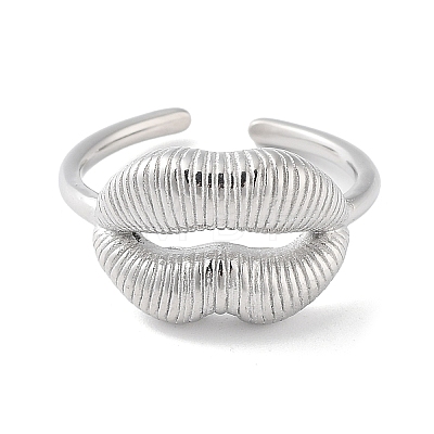 304 Stainless Steel Open Cuff Rings RJEW-H217-01P-1