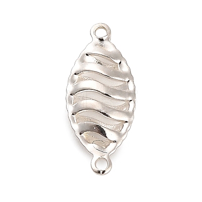 925 Sterling Silver 3D Holow Connector Charms STER-F058-02S-02-1