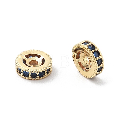 Brass Micro Pave Cubic Zirconia Beads KK-R216-10B-KCG01-1