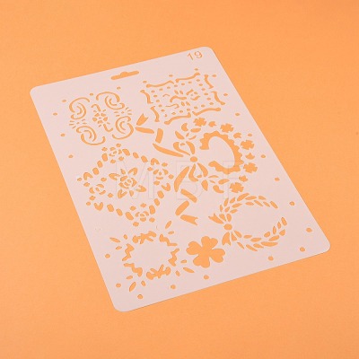 Plastic Reusable Drawing Painting Stencils Templates DIY-F018-B19-1