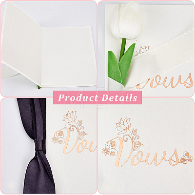 Paper Wedding Vows Card AJEW-WH0258-903B-1