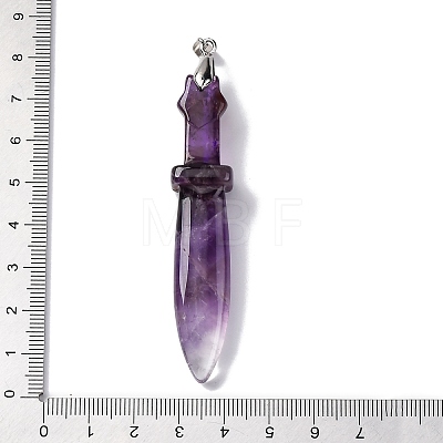 Natural Amethyst Big Pendants G-K338-41P-03-1