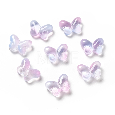 Transparent Baking Paint Glass Beads GLAA-F115-01J-1