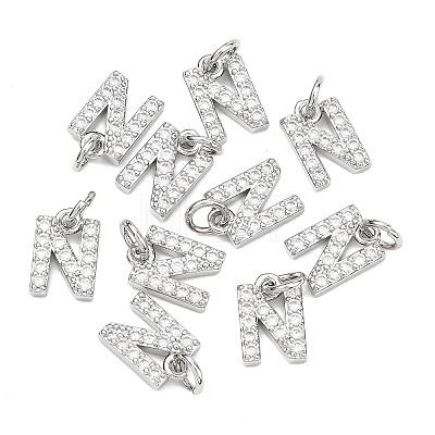 SHEGRACE Brass Micro Pave Clear Cubic Zirconia Pendants XGRQ29622-394P-N-1