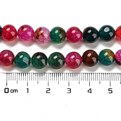 Dyed Natural Agate Beads Strands X-G-R262-8mm-1-1