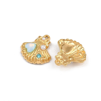 304 Stainless Steel Rhinestone Pendants STAS-P410-15G-1