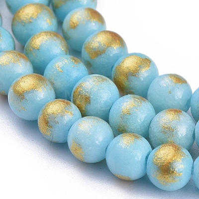 Natural Mashan Jade Beads Strands G-P232-01-J-4mm-1