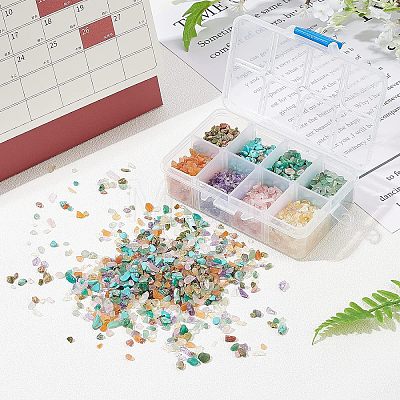 Natural & Synthetic Mixed Gemston Chip Beads G-OC0001-57-1