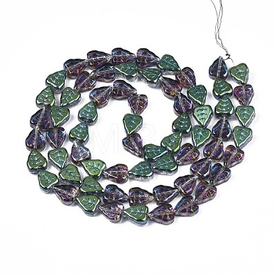 Electroplate Glass Beads Strands EGLA-S188-16-C03-1