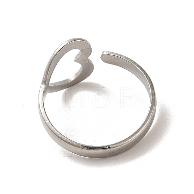 304 Stainless Steel Open Cuff Ring RJEW-C068-10P-1