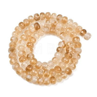 Heated Natural Citrine Beads Strands G-B175-B01-4x6mm-1
