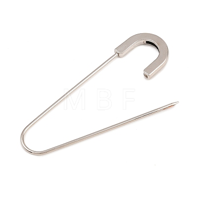 Alloy Extra Large Safety Pin Brooches PALLOY-P333-02P-1
