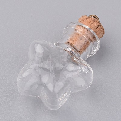 Glass Bottle Pendants X-PALLOY-JF00247-1