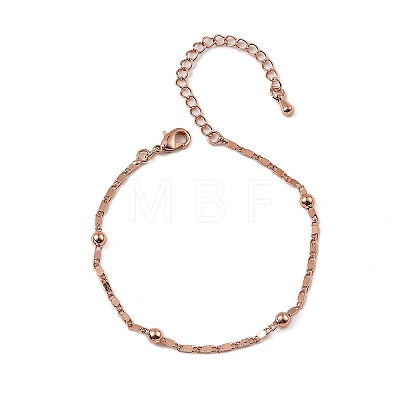 Rack Plating Brass Link Chain Bracelets for Women BJEW-G735-03RG-1